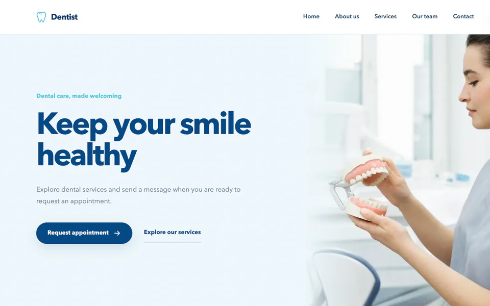 Clinic appointment funnel landing-page example